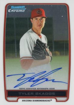 2012 Bowman Chrome - Prospects Autographs #BCA-TS Tyler Skaggs Front