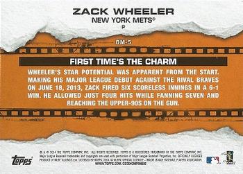 2014 Topps - Breakout Moments #BM-5 Zack Wheeler Back