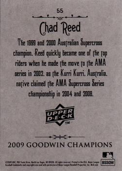 2009 Upper Deck Goodwin Champions #55 Chad Reed Back