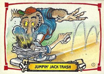 1988 Leaf Baseball's Greatest Grossouts #1 Jumpin' Jack Trash Front