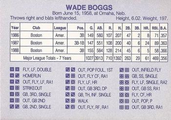 1989 Grand Slam Dice Game Gray (unlicensed) #NNO Wade Boggs Back