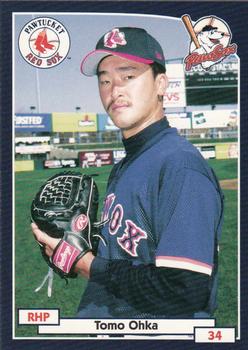2000 Blueline Q-Cards Pawtucket Red Sox #17 Tomo Ohka Front