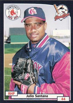 2000 Blueline Q-Cards Pawtucket Red Sox #21 Julio Santana Front