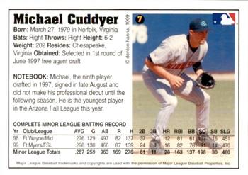 1999 Arizona Fall League Prospects #7 Michael Cuddyer Back