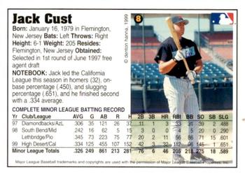 1999 Arizona Fall League Prospects #8 Jack Cust Back