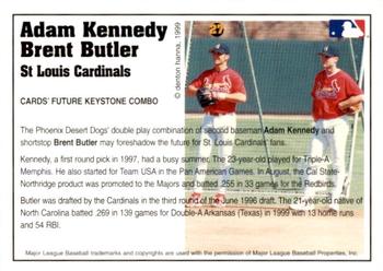 1999 Arizona Fall League Prospects #27 Brent Butler / Adam Kennedy Back