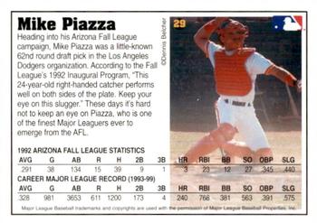 1999 Arizona Fall League Prospects #29 Mike Piazza Back