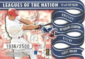 1997 Leaf - Leagues of the Nation #13 Tino Martinez / Scott Rolen Back