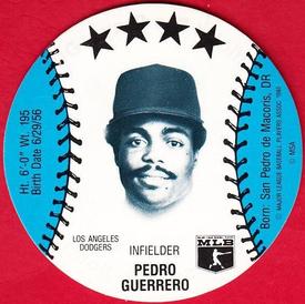 1985 Subway Discs #NNO Pedro Guerrero Front