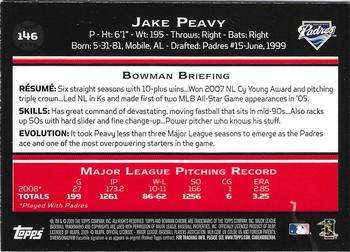2009 Bowman Chrome #146 Jake Peavy Back