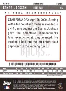 2009 Topps Ticket to Stardom #162 Conor Jackson Back