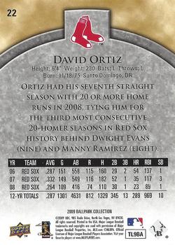 2009 Upper Deck Ballpark Collection #22 David Ortiz Back