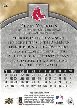 2009 Upper Deck Ballpark Collection #52 Kevin Youkilis Back