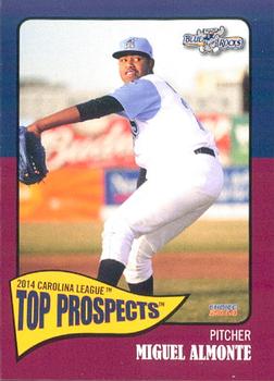2014 Choice Carolina League Top Prospects #2 Miguel Almonte Front