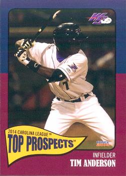 2014 Choice Carolina League Top Prospects #3 Tim Anderson Front