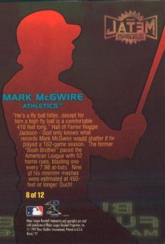 1997 Metal Universe - Blast Furnace #8 Mark McGwire Back
