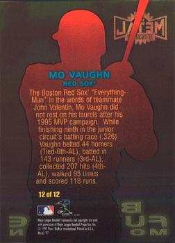 1997 Metal Universe - Blast Furnace #12 Mo Vaughn Back