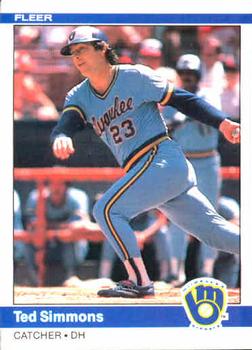 1984 Fleer #213 Ted Simmons Front