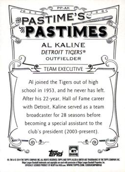 2014 Topps Allen & Ginter - Pastime's Pastimes #PP-AK Al Kaline Back