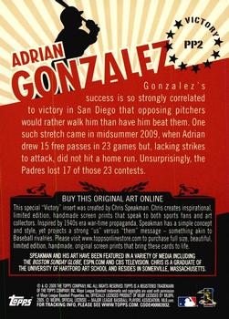 2009 Topps Updates & Highlights - Propaganda #PP2 Adrian Gonzalez Back