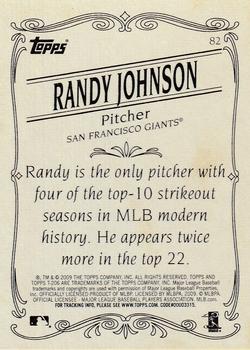 2009 Topps 206 #82 Randy Johnson Back
