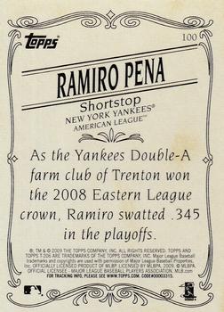2009 Topps 206 #100 Ramiro Pena Back
