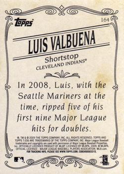 2009 Topps 206 #164 Luis Valbuena Back