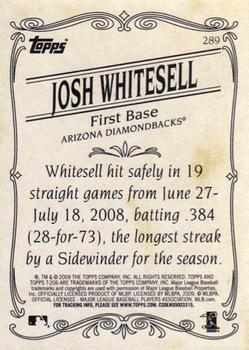 2009 Topps 206 #289 Josh Whitesell Back