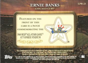 2009 Topps - Legends Commemorative Patch #LPR-23 Ernie Banks / 1960 All-Star Game, Yankee Stadium Back