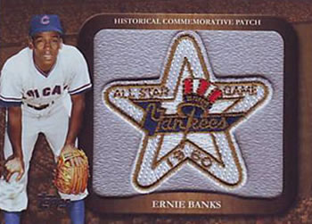 2009 Topps - Legends Commemorative Patch #LPR-23 Ernie Banks / 1960 All-Star Game, Yankee Stadium Front