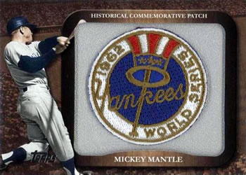 2009 Topps - Legends Commemorative Patch #LPR-28 Mickey Mantle / 1962 World Series Front