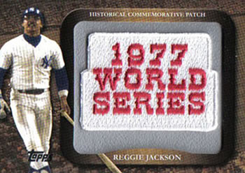 2009 Topps - Legends Commemorative Patch #LPR-41 Reggie Jackson / 1977 World Series Front