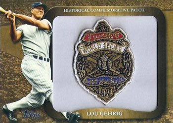 2009 Topps - Legends Commemorative Patch #LPR-56 Lou Gehrig / 1927 World Series Front