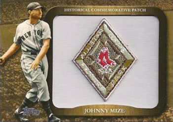2009 Topps - Legends Commemorative Patch #LPR-62 Johnny Mize / 1946 MLB All-Star Game Front