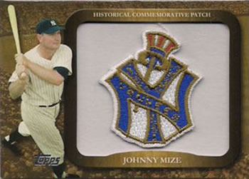 2009 Topps - Legends Commemorative Patch #LPR-65 Johnny Mize / 1951 World Series Front