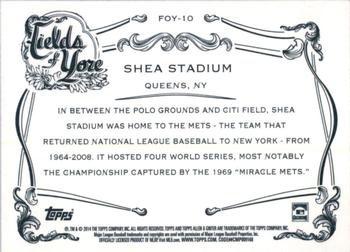 2014 Topps Allen & Ginter - Fields of Yore #FOY-10 Shea Stadium Back