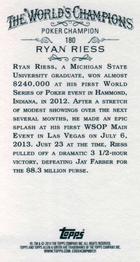 2014 Topps Allen & Ginter - Mini #180 Ryan Riess Back