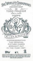 2014 Topps Allen & Ginter - Mini A & G Back #102 Todd Frazier Back