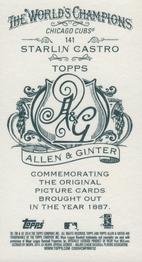 2014 Topps Allen & Ginter - Mini A & G Back #141 Starlin Castro Back