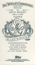 2014 Topps Allen & Ginter - Mini A & G Back #112 Erin Brady Back