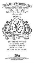 2014 Topps Allen & Ginter - Mini A & G Back #160 Daniel Okrent Back