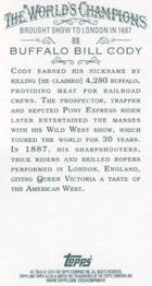 2014 Topps Allen & Ginter - Mini Black Border #88 Buffalo Bill Cody Back