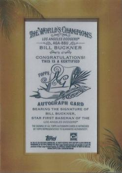 2014 Topps Allen & Ginter - Framed Mini Autographs #AGA-BBU Bill Buckner Back