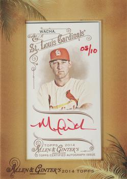 2014 Topps Allen & Ginter - Framed Mini Autographs Red Ink #AGA-MW Michael Wacha Front