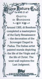 2014 Topps Allen & Ginter - Mini Where Nature Ends #WNE-21 Giotto di Bondone Back