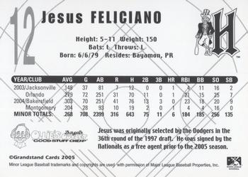 2005 Grandstand Harrisburg Senators #NNO Jesus Feliciano Back