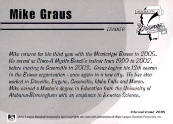 2005 Grandstand Mississippi Braves #NNO Mike Graus Back