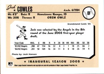 2005 Grandstand Orem Owlz #NNO Josh Cowles Back