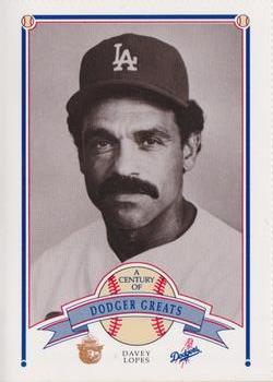 1989 Los Angeles Dodgers Greats Smokey #96 Davey Lopes Front