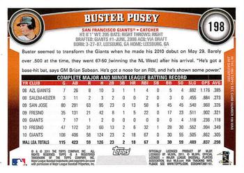 2011 Topps - Factory Set Bonus: Limited Edition #198 Buster Posey Back